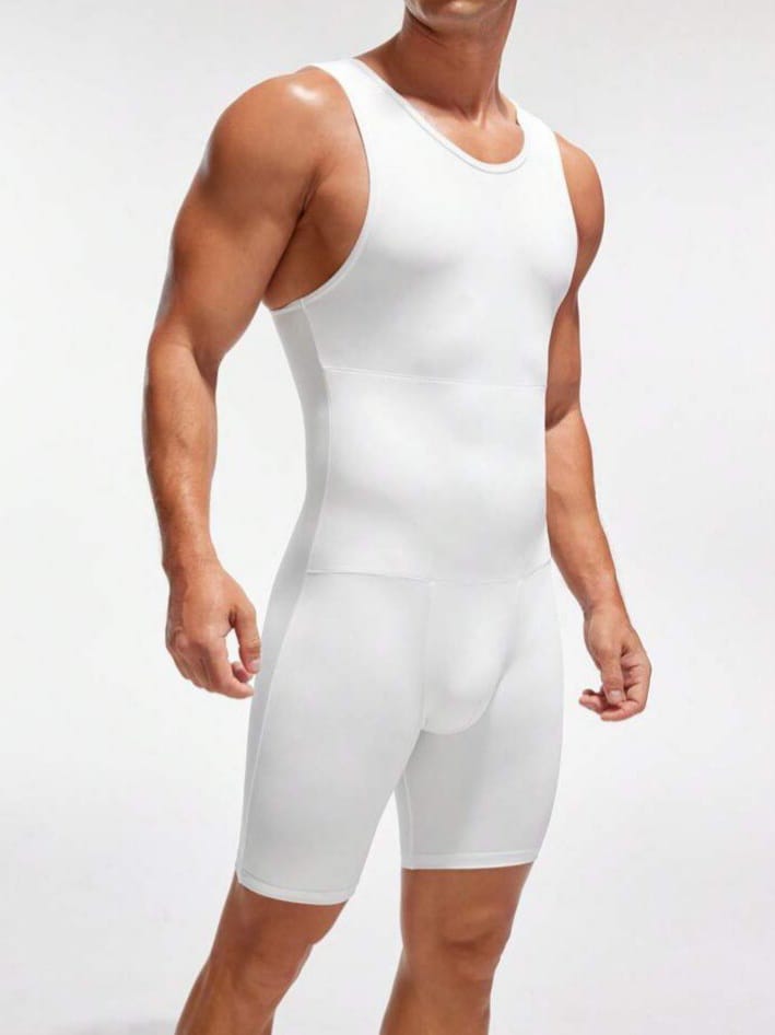 Men's Full Body Compression Shapewear Suit – Breathable Slimming Bodysuit